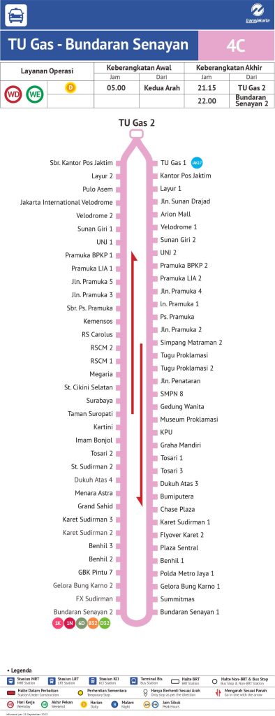 Peta Rute TransJakarta Reguler Non BRT - BUSWAY.ID